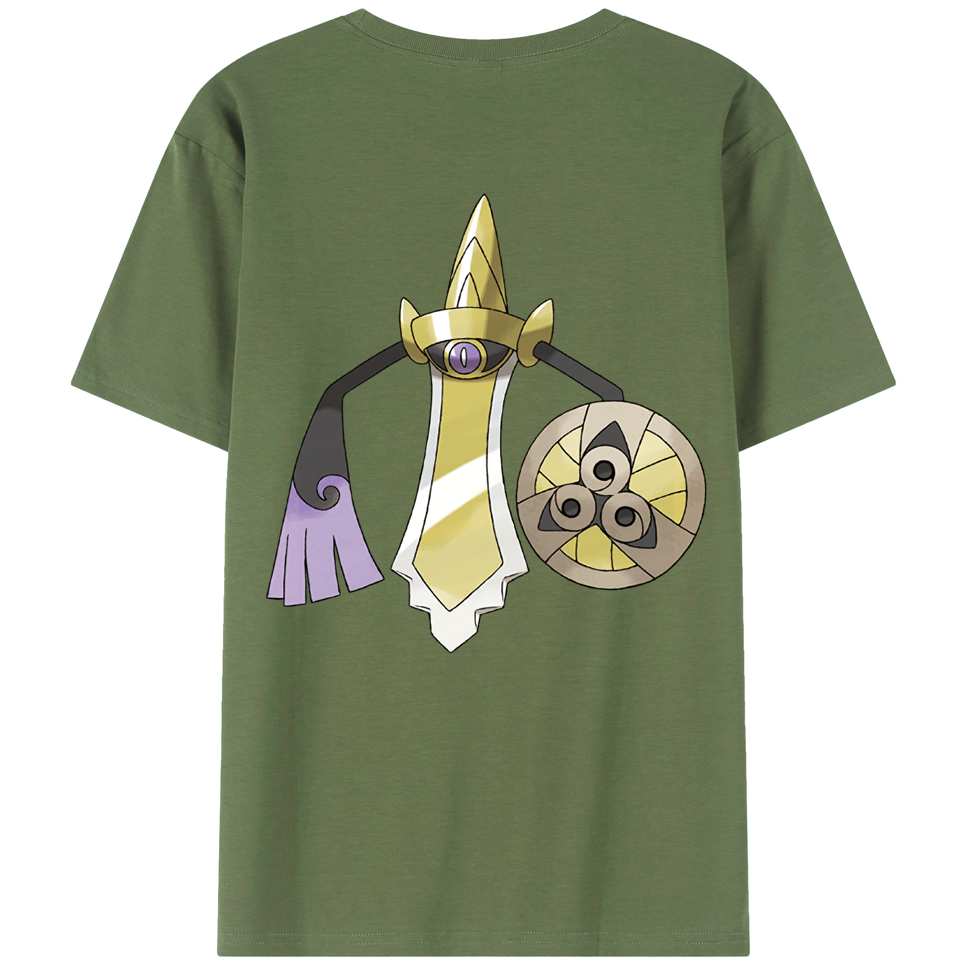 （画像用） ポケットモンスター Pokémon 綿100％ メンズ半袖Tシャツ（バックプリント） 通気性